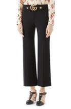 Women's Gucci Marmont Stretch Jersey Crop Pants Us / 36 It - Black