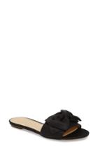 Women's J.crew Knotted Satin Bow Slide M - Black
