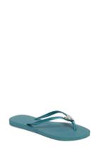 Women's Havianas Slim Mermaid Embellished Flip Flop /36 Br - Blue/green