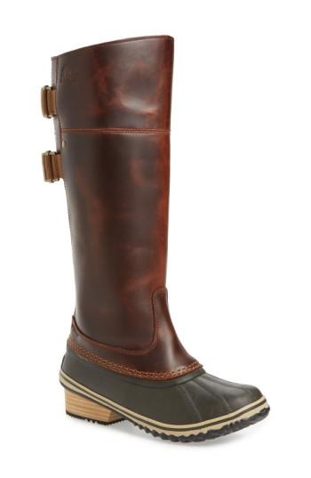 Women's Sorel 'slimpack Ii' Waterproof Riding Boot .5 M - Brown