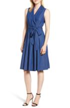 Women's Anne Klein Chambray Wrap Dress - Blue