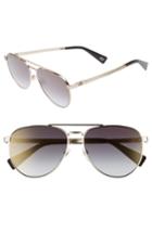Women's Marc Jacobs 59mm Mirrored Aviator Sunglasses - Gold