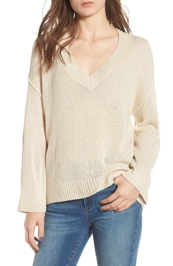 Women's Bp. Exposed Seam Sweater, Size - Beige