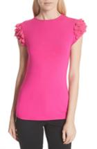 Women's Ted Baker London Floral Applique Sleeve Tee - Pink