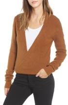 Women's Rvca The Fuz Wrap Sweater - Brown