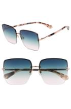 Women's Kate Spade New York Janays 61mm Rimless Square Sunglasses - Pink Havana