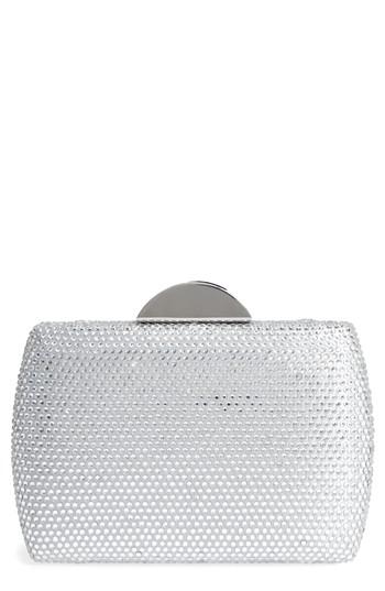 Nina Pacey Crystal Minaudiere - Metallic