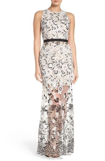 Women's Aidan By Aidan Mattox Embroidered Gown