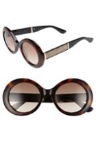 Women's Jimmy Choo Wendy 51mm Round Sunglasses - Havana/ Glitter/ Black