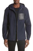 Men's Loewe Zip Hooded Jacket - Blue