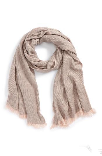Women's Bp. Stripe Twill Oblong Scarf