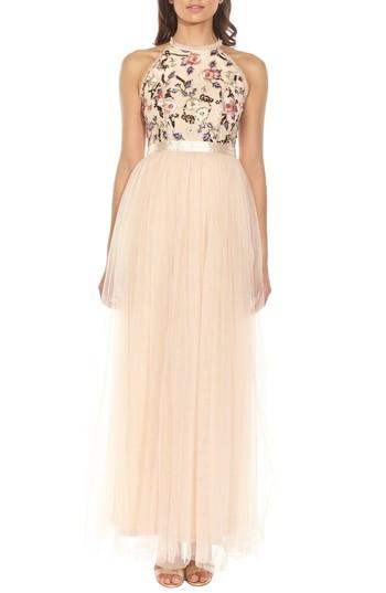 Women's Tfnc Cydney Sequin Bodice Gown - Beige