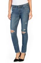 Women's Paige Skyline Ripped Ankle Peg Jeans