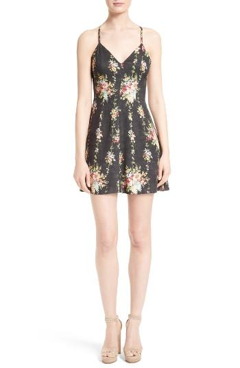 Women's Alice + Olivia Alves Floral Fit & Flare Dress