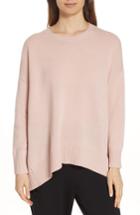 Women's Eileen Fisher Cashmere & Wool Blend Oversize Sweater, Size /x-small - Pink