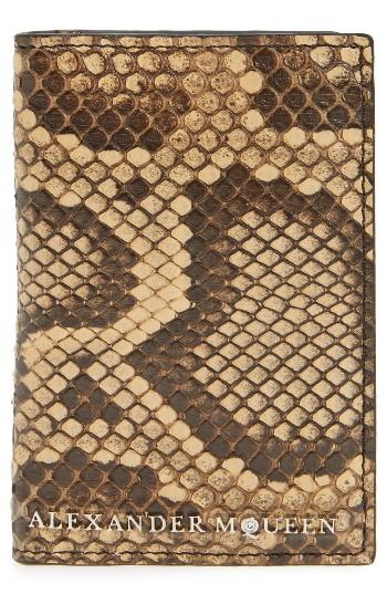 Men's Alexander Mcqueen Genuine Python Pocket Organizer -