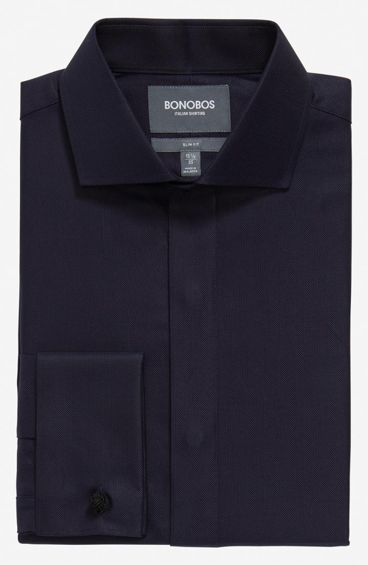 Men's Bonobos Slim Fit Solid Dress Shirt .5 - Blue