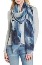 Women's Frye Paintbrush Wool Scarf, Size - Blue