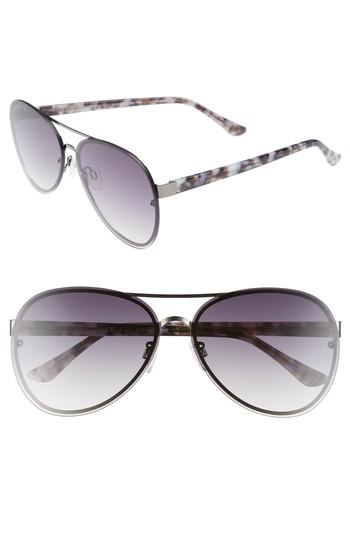 Women's Chelsea28 Straight Flush 64mm Aviator Sunglasses - Solid Smoke