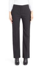 Women's Alexander Mcqueen Pinstripe Cigarette Trousers Us / 38 It - Black