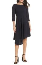 Petite Women's Harper Rose Asymmetrical Dress P - Blue