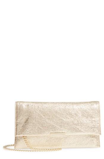 Loeffler Randall Metallic Leather Tab Clutch -