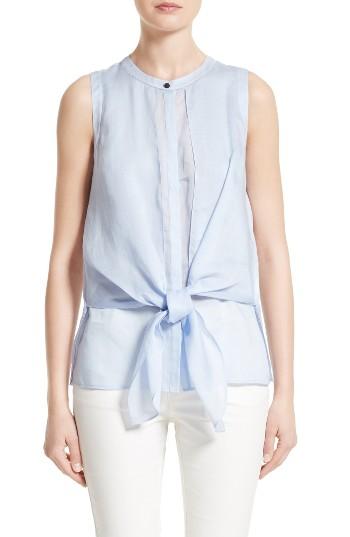 Women's Lafayette 148 New York Jennine Tie Front Blouse
