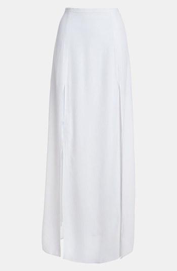 Bb Dakota Slit Maxi Skirt Optic White