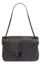 Saint Laurent Large Monogramme Matelasse Calfskin Leather Shoulder Bag - Black