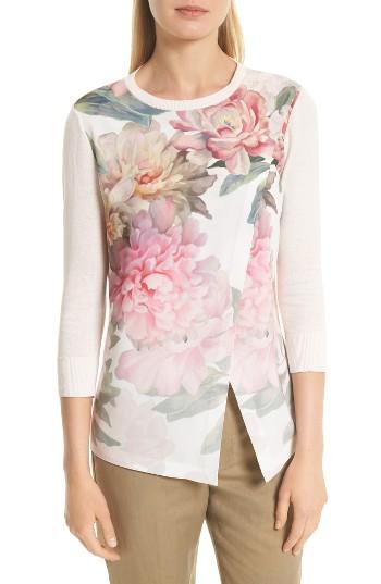 Women's Ted Baker London Indii Painted Posie Sweater - Pink