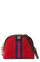 Gucci Small Suede Shoulder Bag - Red
