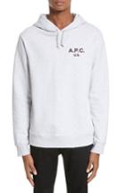 Men's A.p.c. Logo Hoodie - Grey