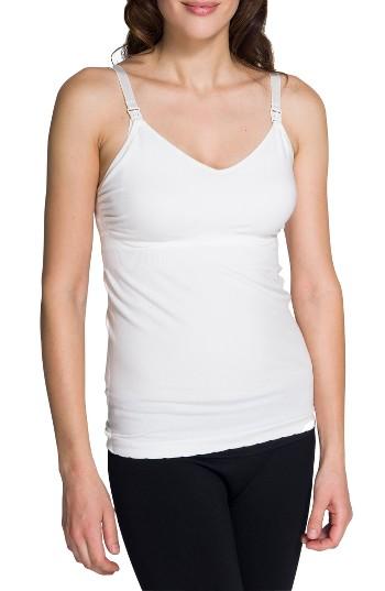 Women's Momzelle Nursing Tank - White
