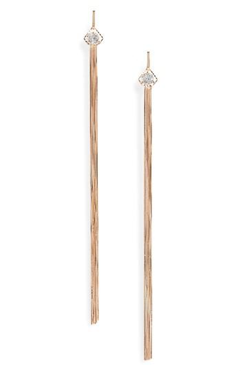 Women's Natasha Long Snake Chain Drop Earrings