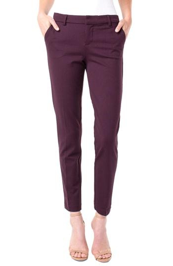 Women's Liverpool Kelsey Knit Trousers - Burgundy