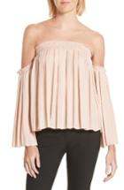 Women's Elizabeth And James Emelyn Pleated Off The Shoulder Top