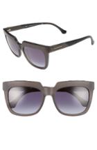 Women's Balenciaga Paris 55mm Sunglasses - Transparent Dark Grey/ Black
