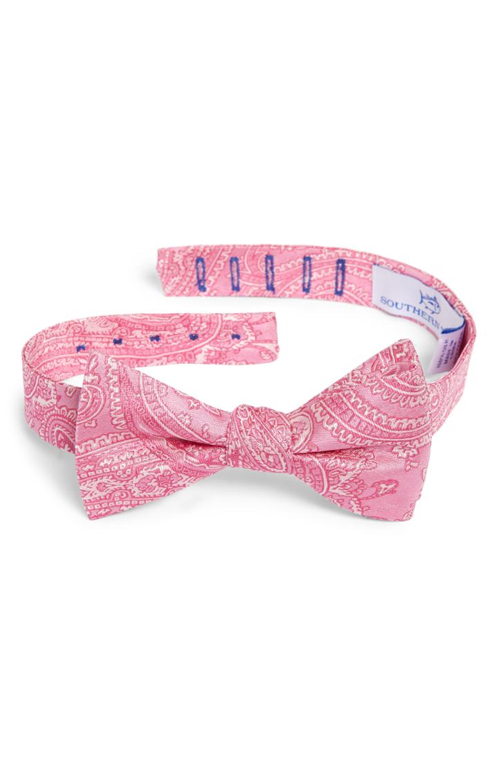 Men's Southern Tide Beaufort Paisley Bow Tie, Size - Pink