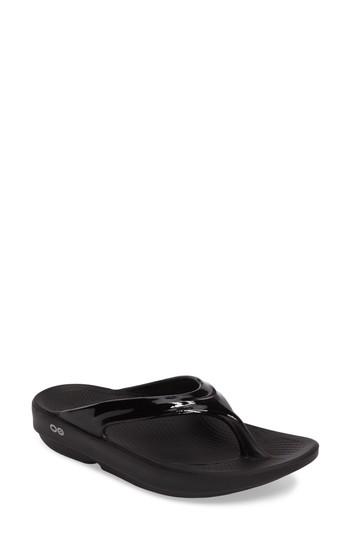 Women's Oofos Oolala Sandal M - Black
