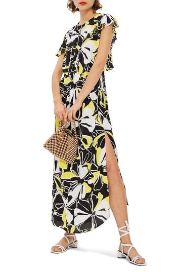 Women's Topshop Deconstructed Floral Print Maxi Dress