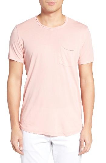 Men's Velvet By Graham & Spencer Raw Edge Pocket T-shirt - Red