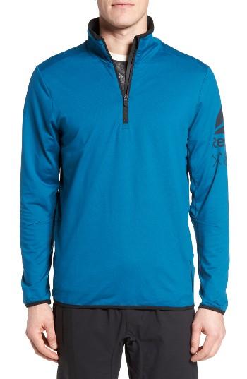 Men's Reebok Bioknit Quarter Zip Pullover - Green