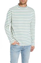 Men's Ymc Striped Mock Neck T-shirt - Ivory