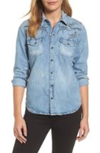 Women's Lucky Brand Western Denim Shirt - Blue