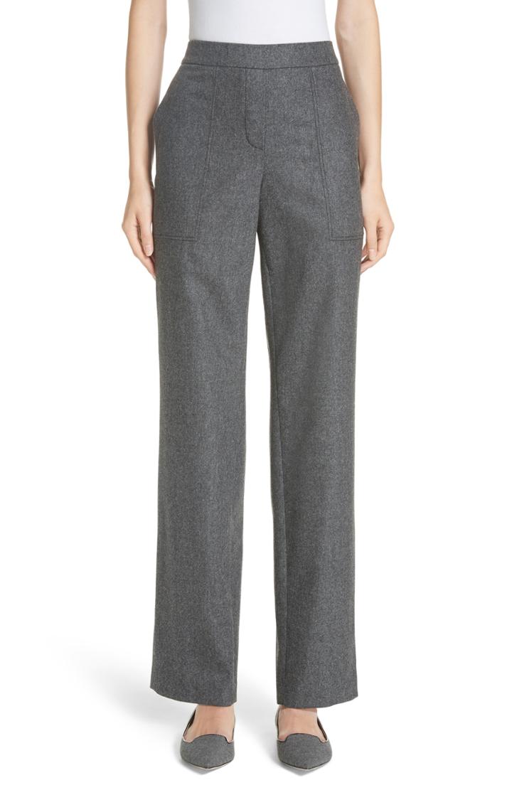 Women's Lafayette 148 New York Fulton Elastic Waist Stretch Wool & Cashmere Pants