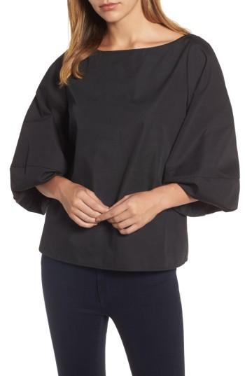 Women's Halogen Blouson Bell Sleeve Top - Black