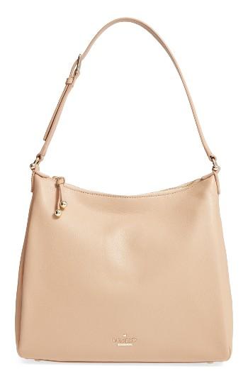Kate Spade New York Lombard Street - Pauley Leather Hobo - Beige