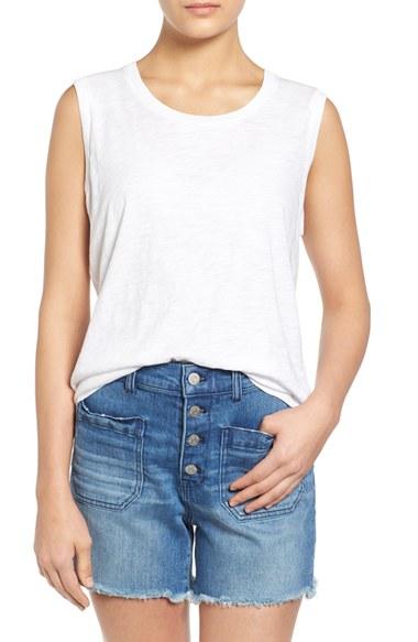 Women's Madewell Slub Muscle Tank - White