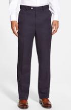 Men's Berle Self Sizer Waist Flat Front Trousers X 34 - Blue