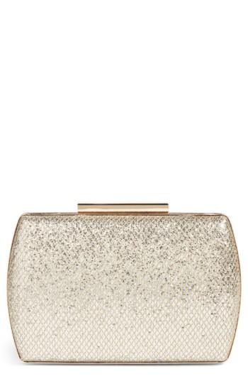 Nordstrom Glitter Minaudiere - Metallic